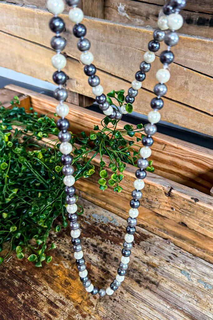 Just So Classic Beaded Necklace - Gray