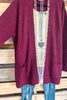 Behind The Gossip Cardigan - Wine