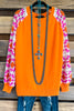 Chasing Wildflowers Sweater - Orange