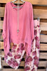 Rose Petal Silk Blend Stretch Palazzo Pants - Made in Italy - (Sold Separately)