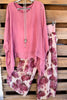 Rose Petal Silk Blend Stretch Palazzo Pants - Made in Italy - (Sold Separately)