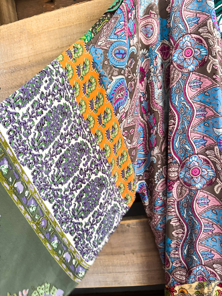 Making Wishes Kimono - Green/Multi
