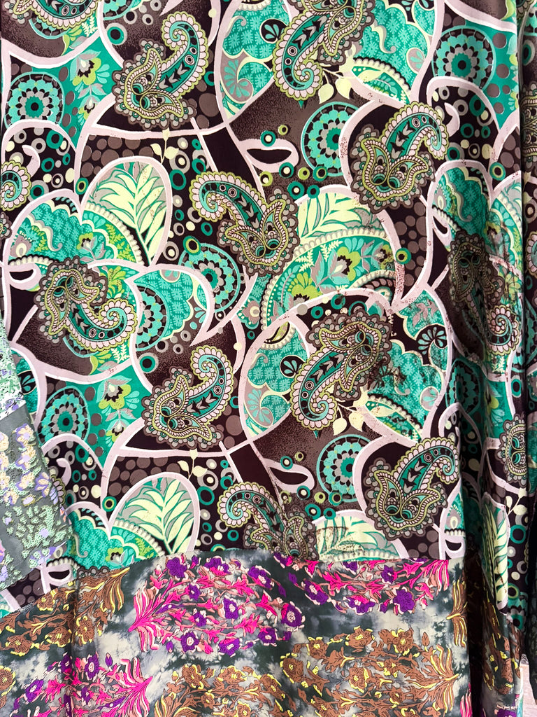 Making Wishes Kimono - Green/Multi