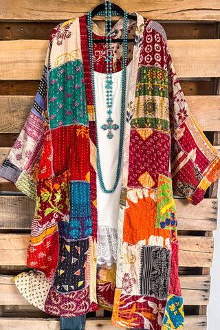 Attached At The Heart Top - Ivory Multi