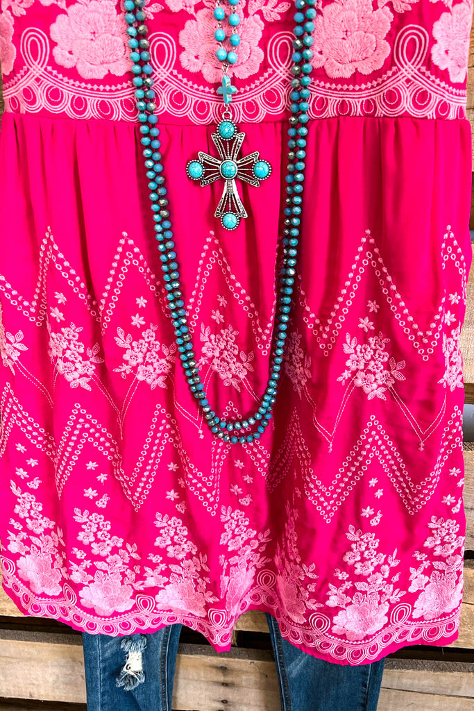 Mystical Sparks Dress - Hot Pink