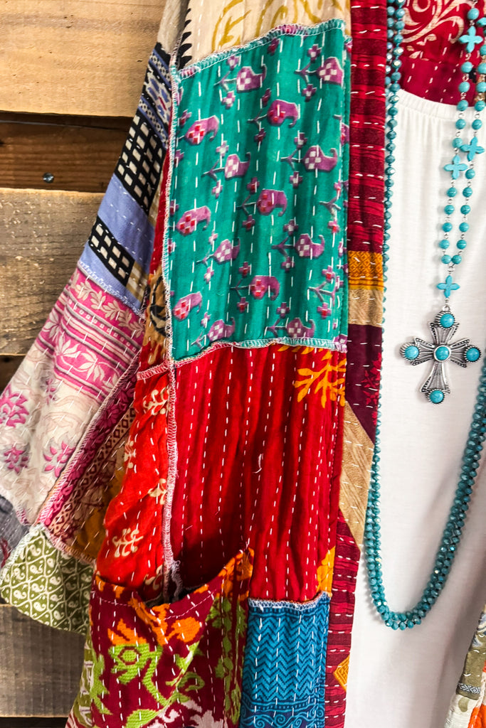 HANDMADE NATURAL FABRIC: A Coat Of Many Colors - 100% COTTON