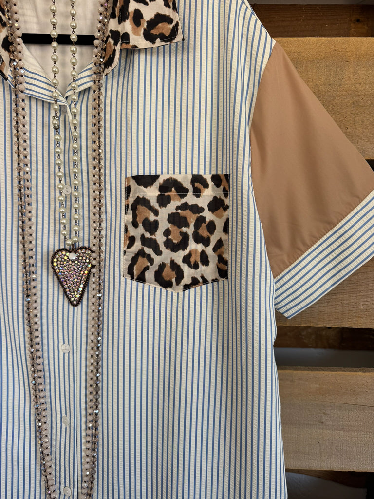 Perfect Company Tunic Dress - Blue