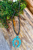 Talk Of The Town Squash Blossom Necklace - Turquoise