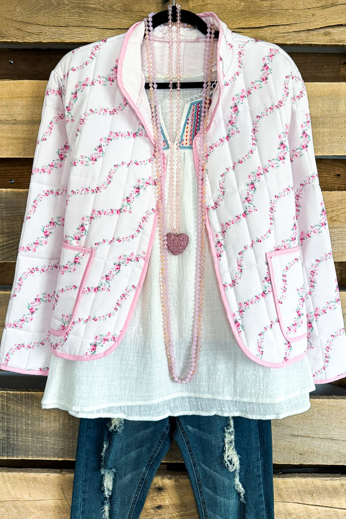 Rose Whisper Quilted Jacket - Pink