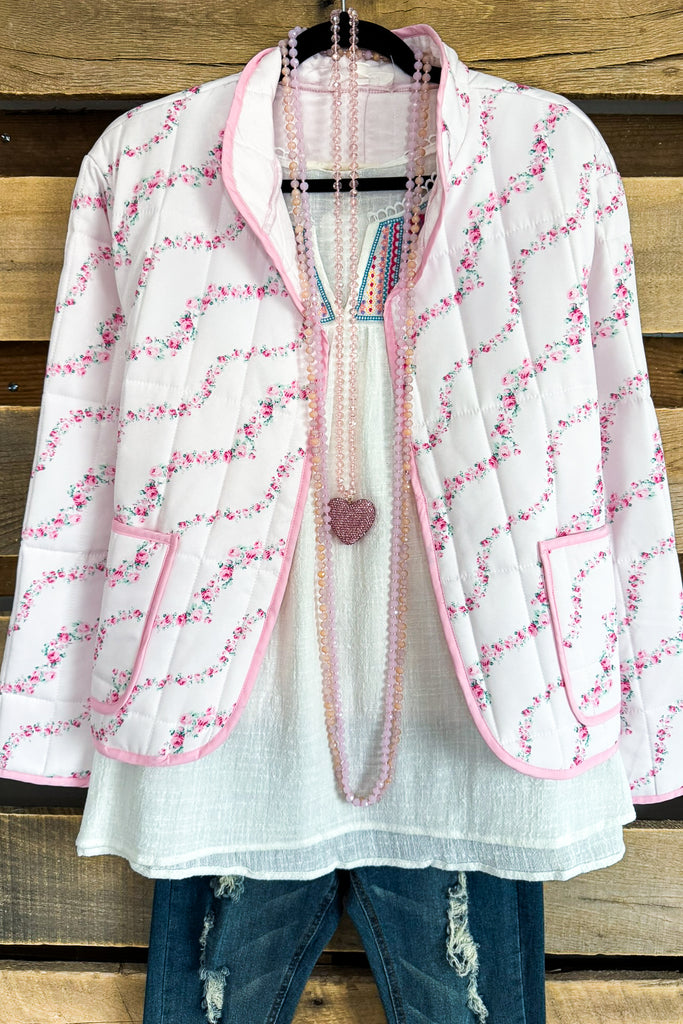 Rose Whisper Quilted Jacket - Pink