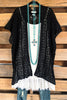 Dreamy Moments Crocheted Cardigan - Black -  100% Cotton