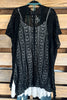 Dreamy Moments Crocheted Cardigan - Black -  100% Cotton