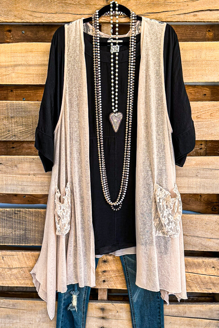 Thinking Twice Vest - Nude - SALE