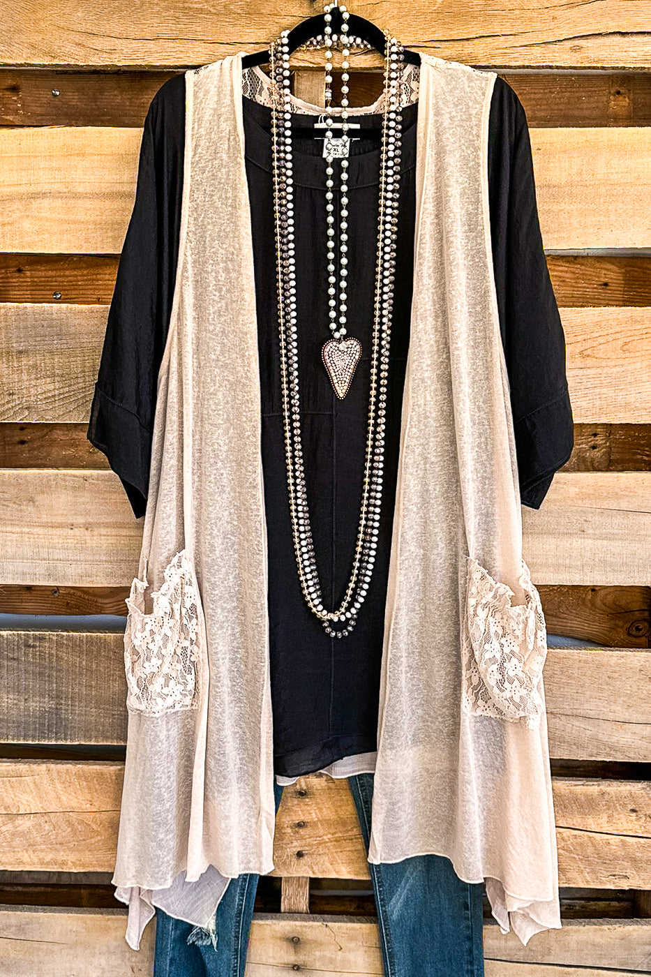 Thinking Twice Vest - Nude - SALE