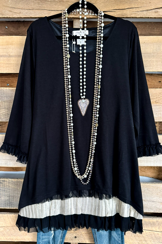 Love Always Tunic - Black/Champagne