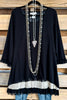 Love Always Tunic - Black/Champagne