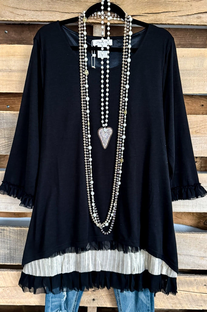 Love Always Tunic - Black/Champagne