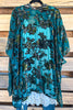 Found My Pease Burnout Velvet Kimono - Jade