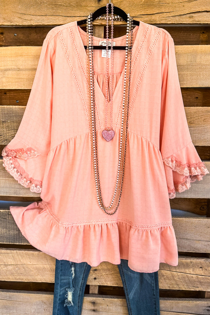 Contemporary Romance Tunic - Peach