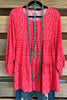 Loving What You Do Tunic - Hot Coral - SALE
