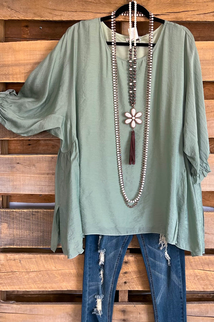 Never Out Done OVERSIZED Tunic - Olive