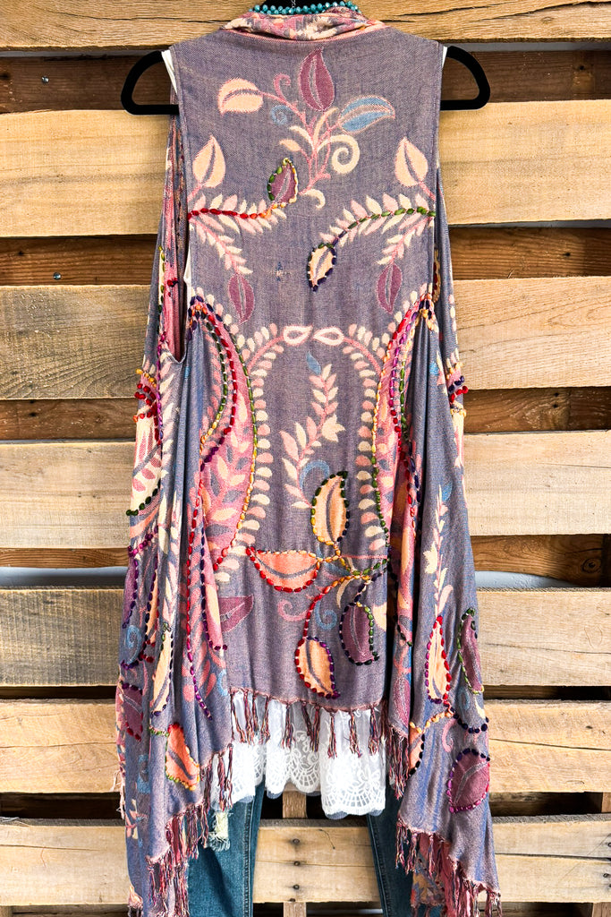 Contemporary Rose Thick Stich Vest - Peach Blossom