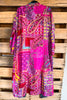 Sheer Passion Kimono - Fuchsia