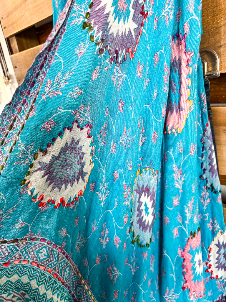 Win Me Over Thick Stich Vest - Sierra (Turquoise)