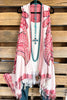 Captured By Spring Thick Stich Vest - White/Watermelon