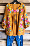 AHB EXCLUSIVE: Rest Your Love On Me Blouse - Marigold - 100% COTTON