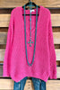 Hopeful Hearts Oversized Summer Knit Sweater - Pink