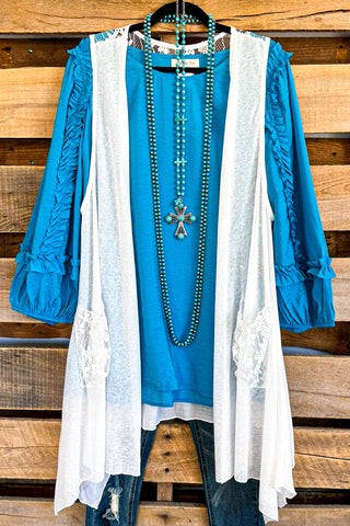 Cascaded With Shine Vest - Periwinkle