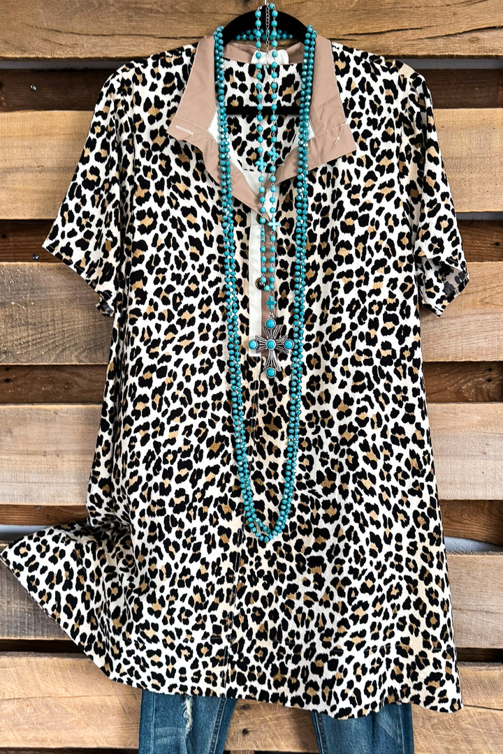 Prowling Around Tunic Dress - Camel