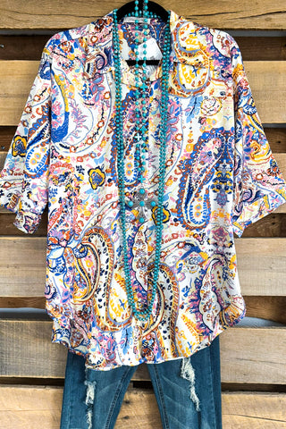 Hazy Mornings Top - Aqua