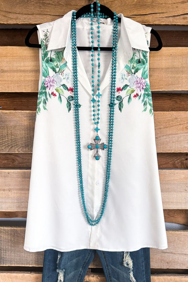 Chance Of Sunshine Top - White - SALE