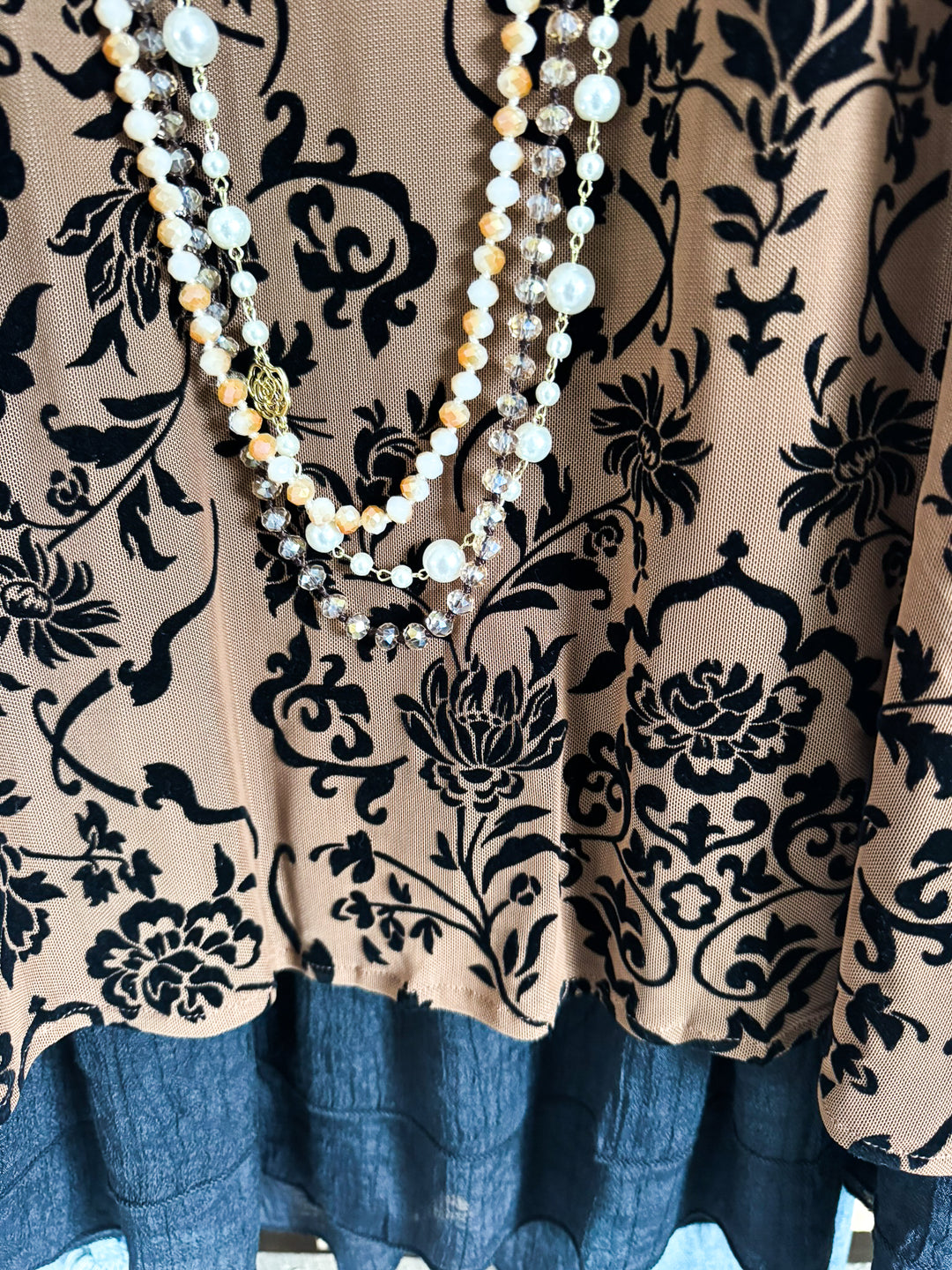 Regal Romance 2Piece Dress - Mocha