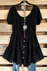 From Here To There Dress - Black - 100% COTTON