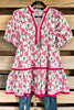 Blossom Bell Dress - Pink - 100% COTTON