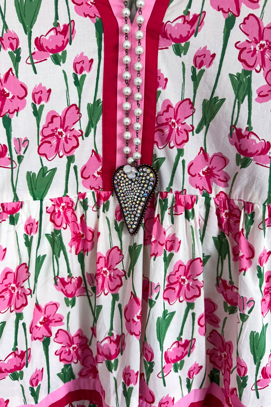 Blossom Bell Dress - Pink - 100% COTTON