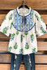 Ivory Horizon Top - Off White - 100% COTTON (S-M-L)