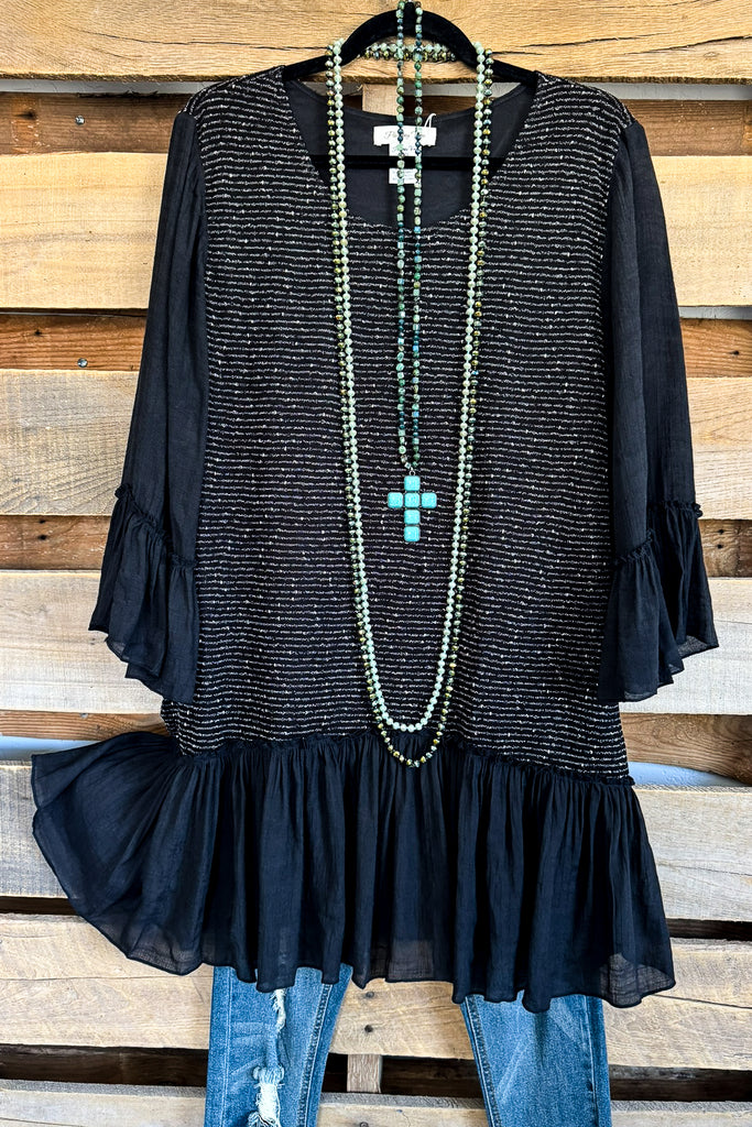 Perfect Timing Tunic - Black