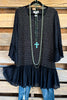 Perfect Timing Tunic - Black