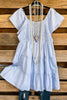 Anywhere With You Dress - Light Blue - 100% COTTON