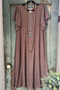All The Above Cold Shoulder Dress - Brown