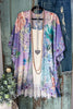 Hydrangea Chiffon Kimono - Purple