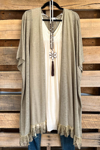 Staying For Awhile Tunic/Dress - Sage Green