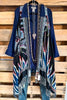 Starting Something New Thick Stich Vest Kimono - Black/White