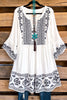 Trading Secrets Dress - Ivory Navy
