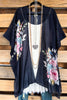 Birds Of A Feather Kimono - Black - 100% COTTON