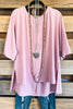Off To The Office Oversized Top - Mauve